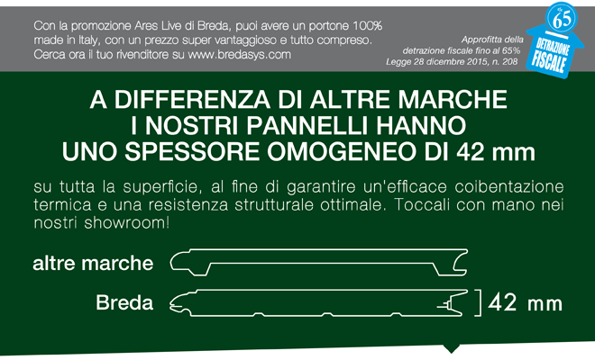 porta garage Breda: efficace isolamento termico